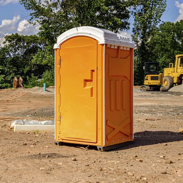 how often are the portable restrooms cleaned and serviced during a rental period in Alger WA